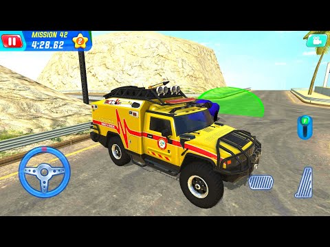 Mini Firefighter Truck Driving - Coast Guard Beach Rescue Team - Android Gameplay