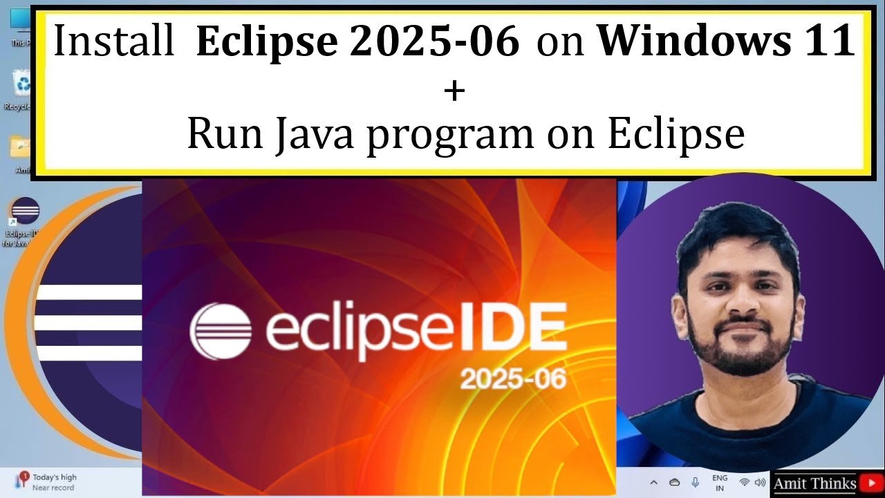How to install Eclipse IDE 2025-06 on Windows 11