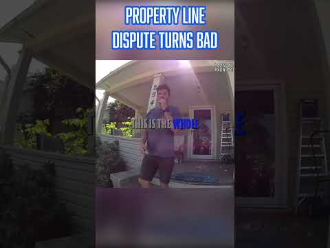 Property Line Dispute Escalates Police Called! #bodycam #police #propertylaw