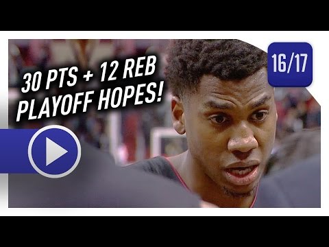 Hassan Whiteside Full Highlights vs Wizards (2017.04.08) - 30 Pts, 12 Reb, 3 Blocks