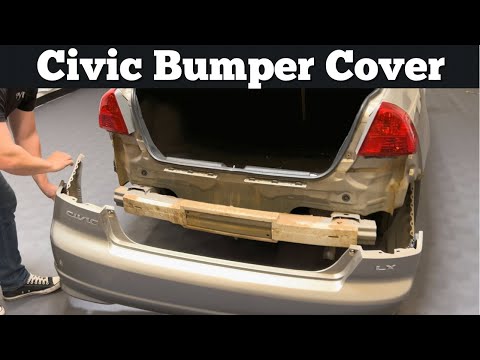 2001 - 2005 Honda Civic Bumper Cover Removal - How To Remove, Take Off, Replace, Install Rear Bumper