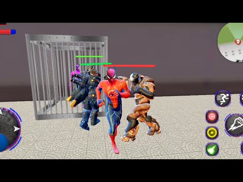 Flying Spiderman Vs Thanos Vs Iron Robot Vs Monster Villains | Superhero City Rescue - GamePlay