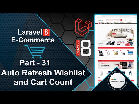 Laravel 8 E Commerce Auto Refresh Wishlist and Cart Count