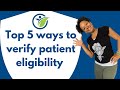 5 Ways to verify patient Insurance Eligibility | Medical Billing Terms
