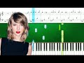 Taylor Swift - coney island ft. The National (Piano Tutorial With Sheets | Piano Instrumental)