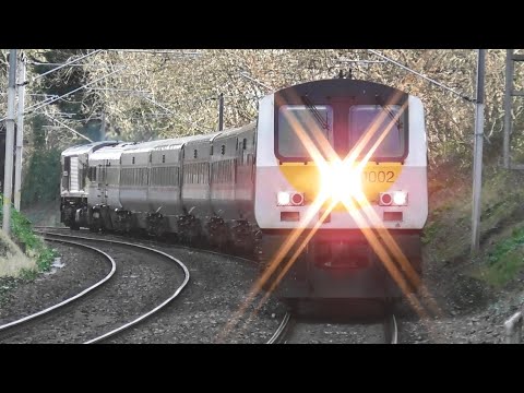 Irish Rail Enterprise Train 9002 and 201 Class Loco - Raheny Station, Dublin