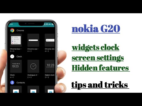 nokia G20 widgets clock settings Hidden features how to use
