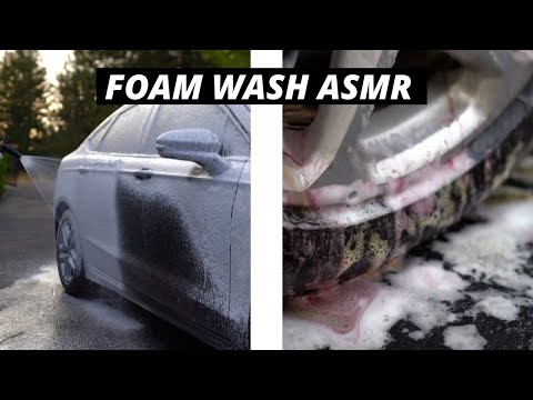 ASMR Foam Wash On A Dirty Ford Fusion - Satisfying Exterior Auto Detailing