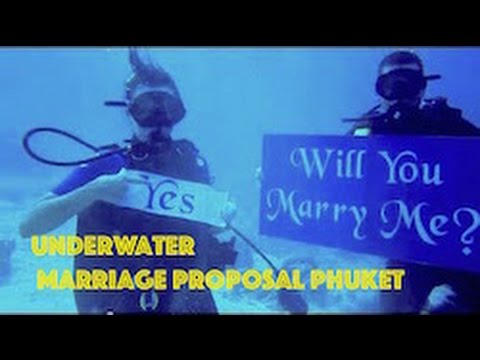 水下婚姻提案高清视频自由潜水员，普吉岛1zplay