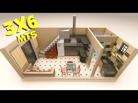 House plan 3x6 meters