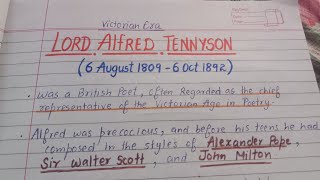 Alfred Lord Tennyson Important Works & Facts | UGC NET English | Master Cadre English
