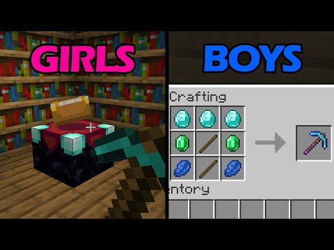 Pepenos - how boys and girls enchant in minecraft
