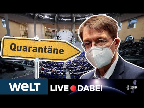 LAUTERBACH PLÄNE: Bundestag stimmt über neue Corona-Quarantäneregeln ab | WELT Live dabei