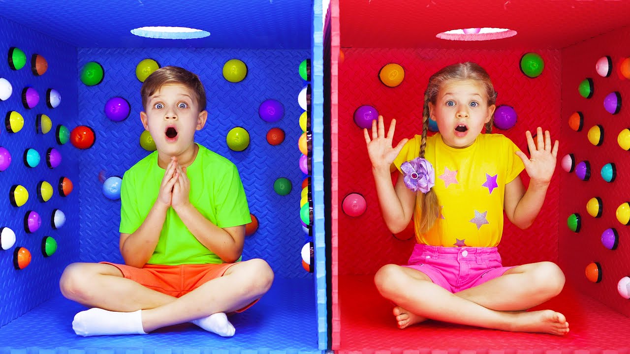 Watch video Diana and Roma 100 Mystery Buttons But Only One Lets You Escape challenge Now Diana and Roma 100 Mystery Buttons But Only One Lets You Escape challenge