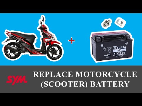 How to Replace a Scooter (Motorcycle) Battery | YTX7A-BS | 12 V | SYM Jet Power 125