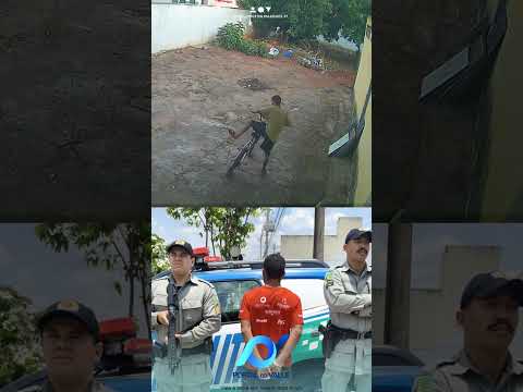 Acompanhe o momento em que uma bicicleta é furtada em São Francisco de Goiás. Policiais militar