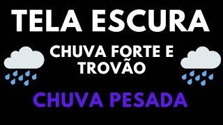 CHUVA FORTE 💤 Barulho de Chuva e granizo com trovões no Telhado para Dormir profundamente