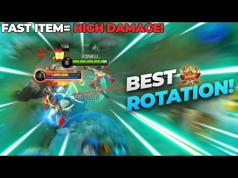 CHOU BROKEN DAMAGE 🔥 CHOU BEST ROTATION FOR FAST ITEM BUILD | MLBB
