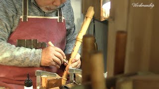Process of making Wooden Recorder Beautiful baroqu