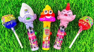 2 Minutes Satisfying with How To Unboxing Rainbow Five Lollipop Candy ASMR Relaxing