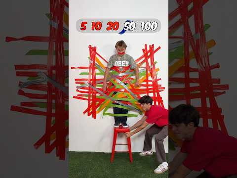 How many layers of tape will hold a human!?😱