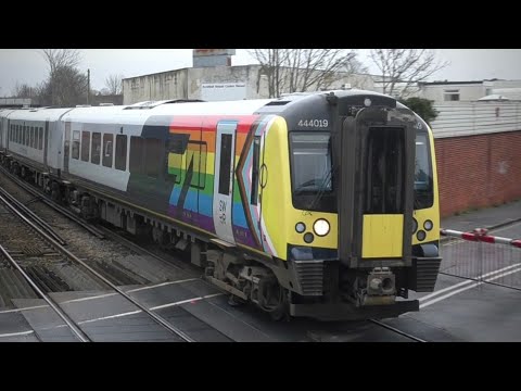 SWR Trainbow Pride Class 444 - 444019 In New Colours At Bedhampton - Wednesday 29th March 2023