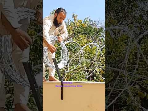 How to Install Security Concertina Barbed Razor Blade Wire Fence