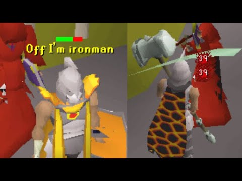 Pretending to be a Noob Ironman to Trick PKers