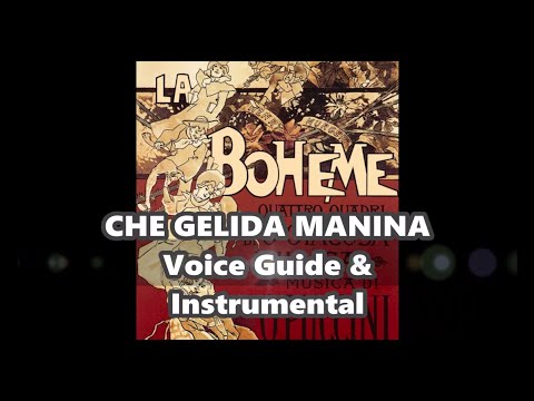 CHE GELIDA MANINA  Score Karaoke Voice Guide and Instrumental