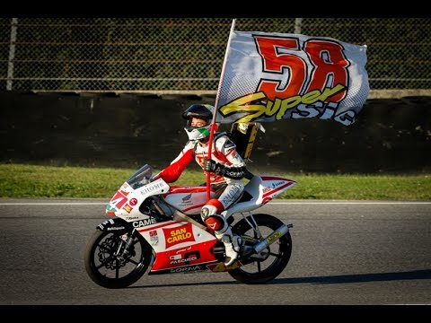 Round 10 - Premoto3 - Gara2 Mugello 19-10-2014 - Giro d'onore con bandiera di SIC58