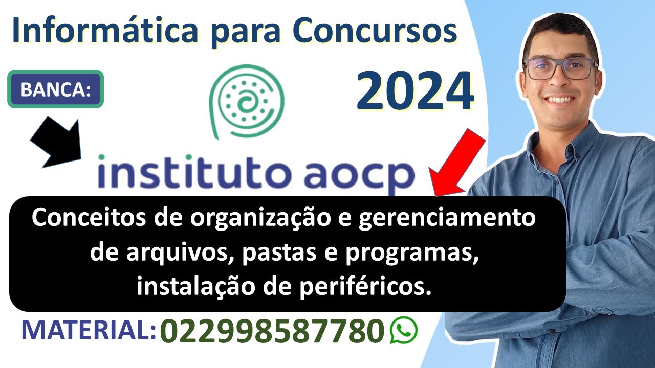 Conceitos de organização e gerenciamento de arquivos, pastas e programas, instalação de periféricos
