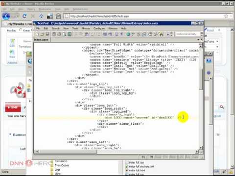 DotNetNuke Tutorial, How to create a pane - Video #74