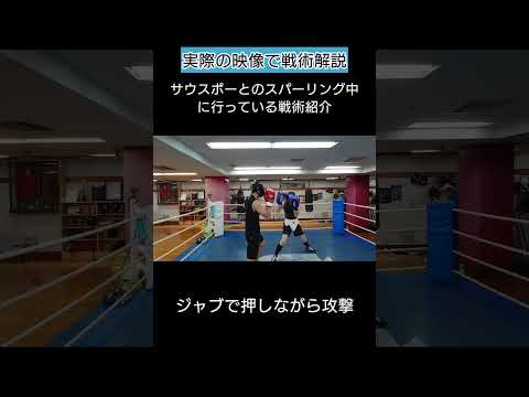フェイントとボディ・ジャブで押す【対サウスポー】