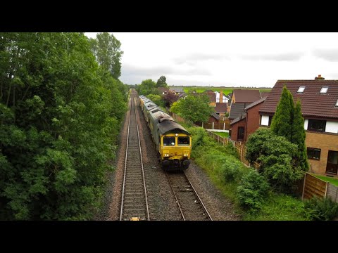 *FL Convoy* Class 66 No's. 66507 & 66547 & 66413 & 66553 on 0E54 Crewe BH - Leeds BR on 15.7.20 - HD