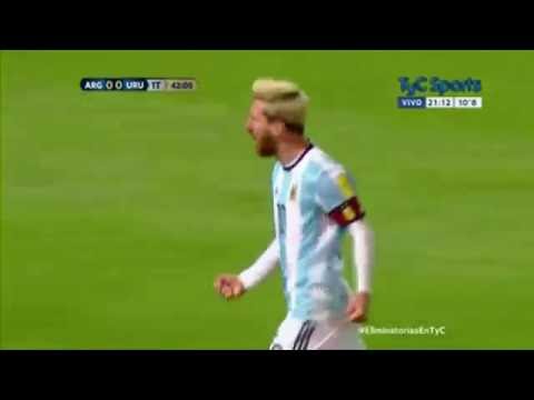 El gol de Messi en Argentina 1 - Uruguay 0 por Eliminatorias Sudamericanas