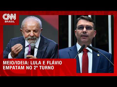 Lula tem 48,5% no 2º turno; Flávio, 48%, aponta Meio/Ideia | CNN NOVO DIA