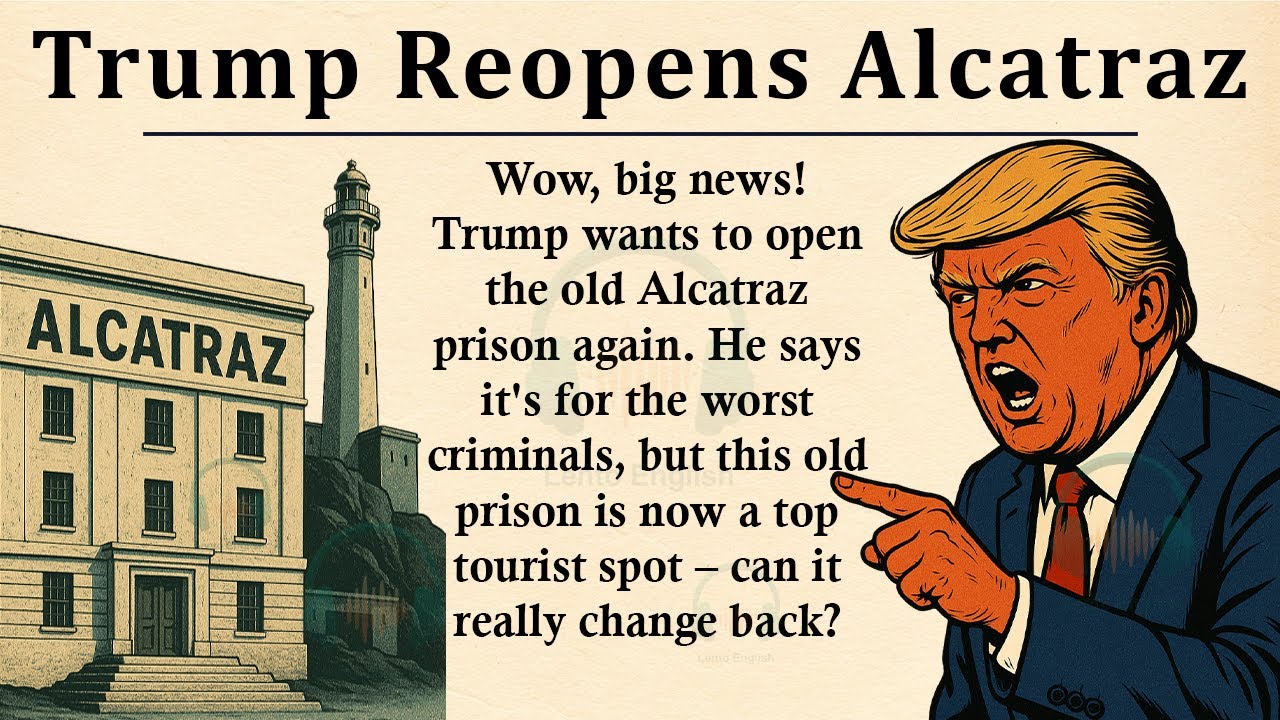 Trump’s Alcatraz Plan || 🧱🚨Learn English Through Story Level 3 || Graded Reader 🎧