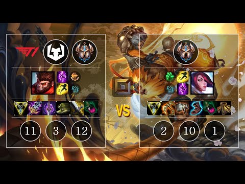 T1 Wooje Wukong vs Fiora Top - KR Challenger Patch 10.11