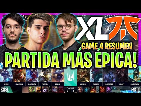 SI FNATIC PIERDE ESTÁ FUERA! *MUY ÉPICO* | FNC vs XL GAME 4 RESUMEN LEC PLAYOFFS LVP ESPAÑOL