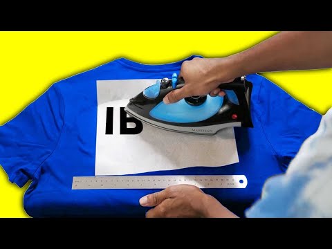 T-SHIRT PERSONNALISÉ AVEC UNE PAIRE DE CISEAUX ET UN FER À RÉPASSER