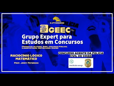 Correção questões RLM Agente PC GO 2022 (Instituto AOCP) - Gabarito Extraoficial