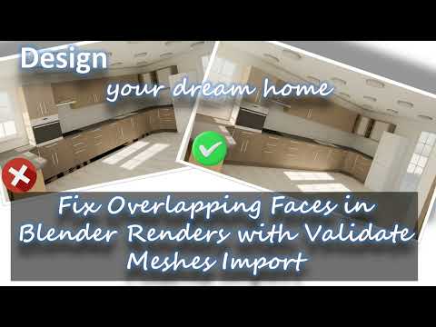 Fix Overlapping Faces in Blender Renders with Validate Meshes Import