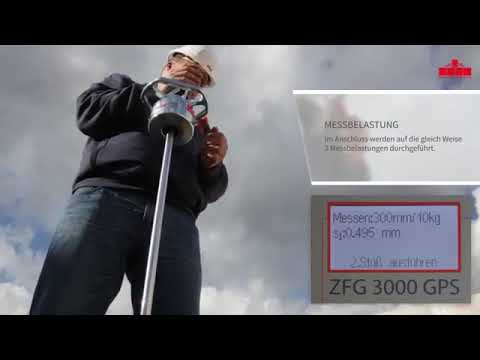 Dynamischer Plattendruckversuch   Teil 3 Messung   ZORN Leichtes Fallgewichtsgerät  ZFG 3000 GPS1