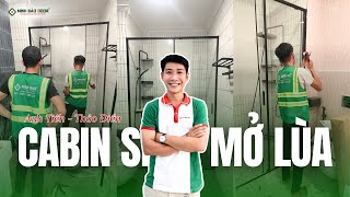 CABIN SLIM MỞ LÙA SIÊU HOT – THI CÔNG LẮP ĐẶT TẠI QUẬN 2 l Minh Bảo Slim Door
