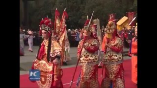 Praying for auspicious New Year with ancient sacrifice ritual