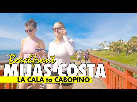 Epic Míjas Costa beachfront walk | La Cala to Cabopino | April 2025 Spain virtual tour