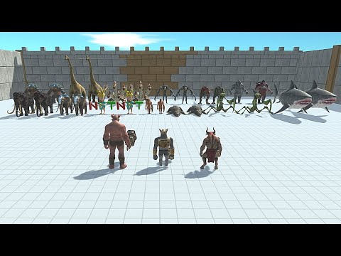 GHOR HAMMER WITH MINOTAUR & OGRE LORD VS 2XBOSS - Animal Revolt Battle Simulator