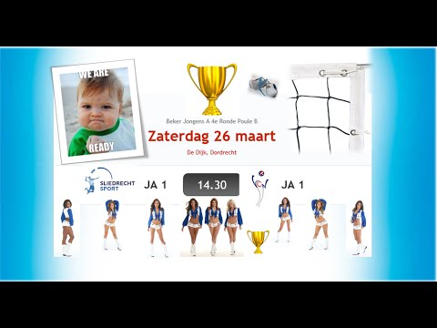 JA beker Sliedrecht Sport JA VCN 26 Maart 2016