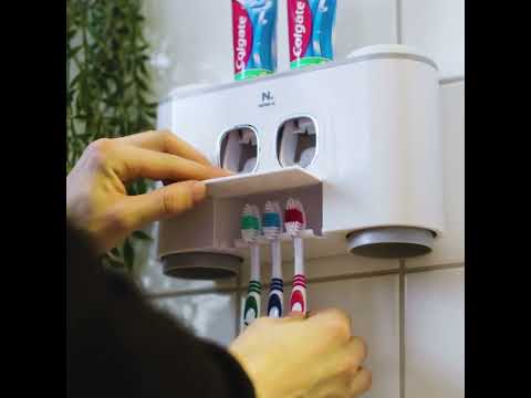 Tandborsthållare automatisk tandkrämsdosering
