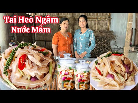 Pickled pig ears in fish sauce are a readily available snack and a great way to counteract the ri...